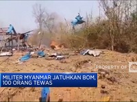 Video: Militer Myanmar Jatuhkan Bom, 100 Orang Tewas