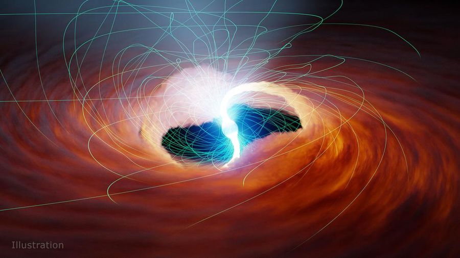 Ilustrasi sumber cahaya terang X-ray (ULX) yang berbentuk bintang neutron.