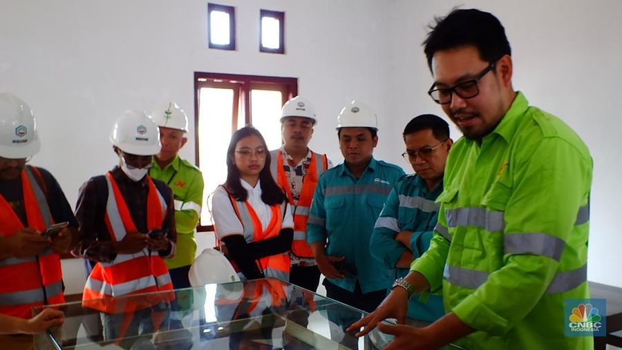 Limbah Tambang menjadi material Bermanfaat. (CNBC Indonesia/Suhendra)