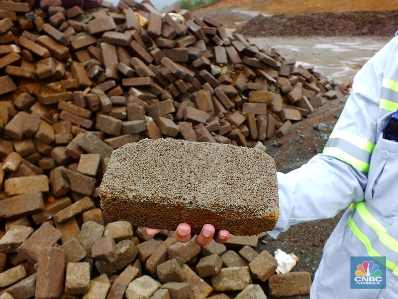 Limbah Tambang menjadi material Bermanfaat. (CNBC Indonesia/Suhendra)