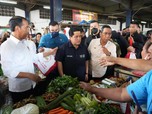 Gaya Jokowi & Erick Cek Harga Beras-Bawang Bombay di Pasar