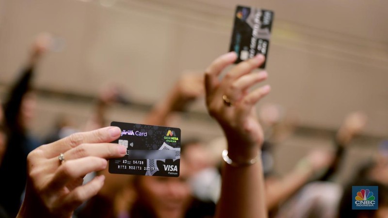 Bank Mega Syariah Luncurkan kartu pembiayaan Syariah Card. (CNBC Indonesia/Muhamad Sabki)