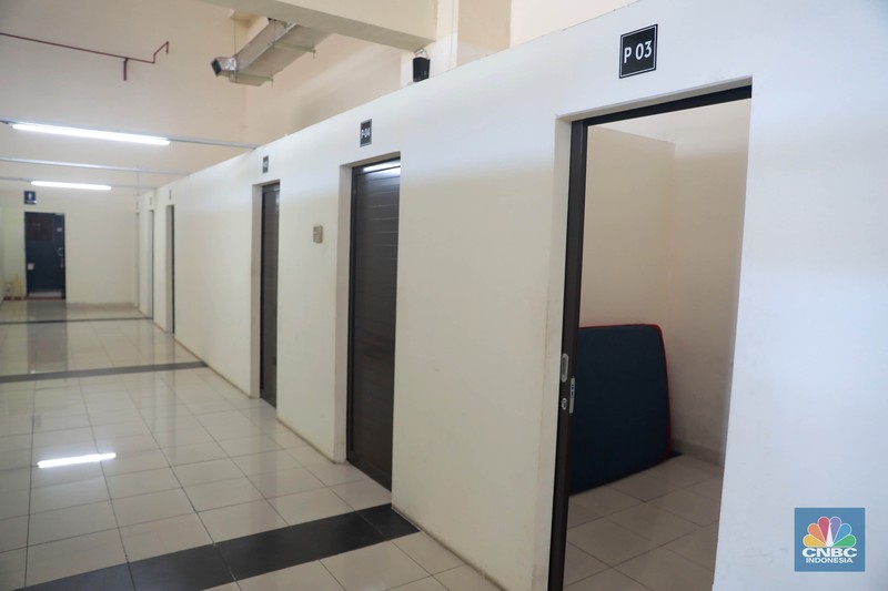 Terminal Pulogebang bersiap menyambut mudik Lebaran 2023. Fasilitas kamar penginapan untuk pemudik telah disediakan. (CNBC Indonesia/Muhammad Sabki)