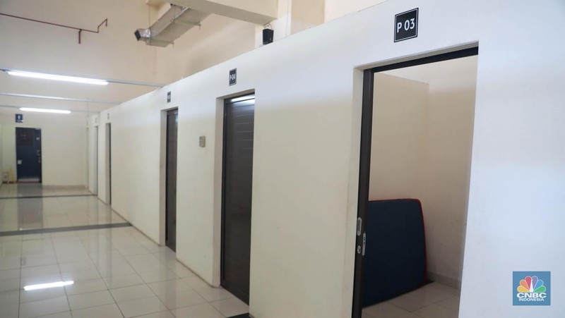 Terminal Pulogebang bersiap menyambut mudik Lebaran 2023. Fasilitas kamar penginapan untuk pemudik telah disediakan. (CNBC Indonesia/Muhammad Sabki)