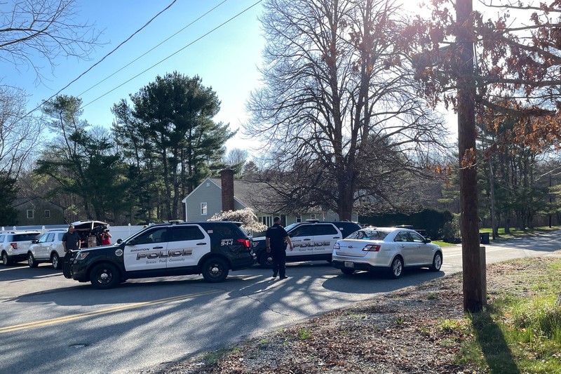 FBI agents arrest Jack Teixeira, an employee of the U.S. Air Force National Guard, in connection with an investigation into the leaks online of classified U.S. documents, outside a residence in this still image taken from video in North Dighton, Massachusetts, U.S., April 13, 2023. WCVB-TV via ABC via REUTERS. ATTENTION EDITORS - NO SALES NO ARCHIVES THIS IMAGE HAS BEEN SUPPLIED BY A THIRD PARTY MANDATORY CREDIT