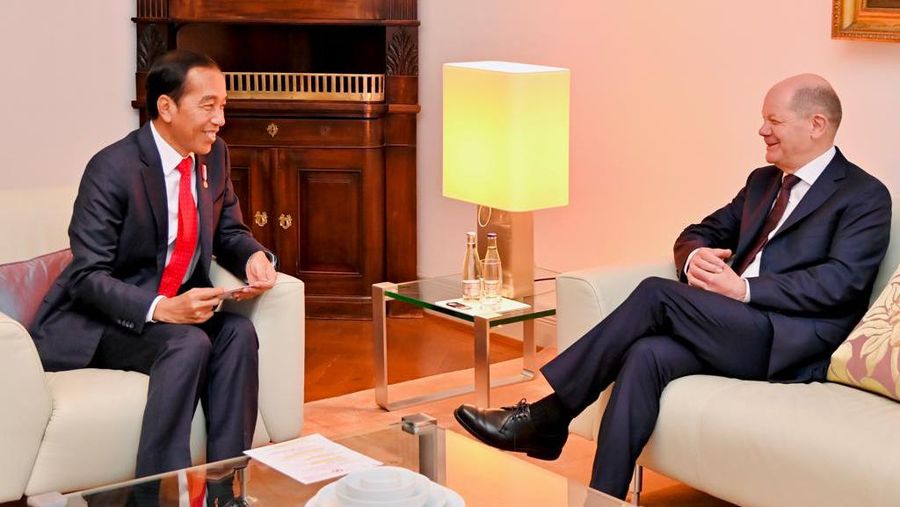 Presiden Jokowi Laksanakan Pertemuan Bilateral dengan Kanselir Olaf Scholz (Dok: twitter @setkabgoid)