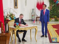 Jokowi Sambut PM Ceko Petr Fiala di Istana Kepresidenan Bogor