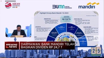 Q1-2023,  Laba Bank Mandiri Naik 25% Jadi Rp12,6 Triliun