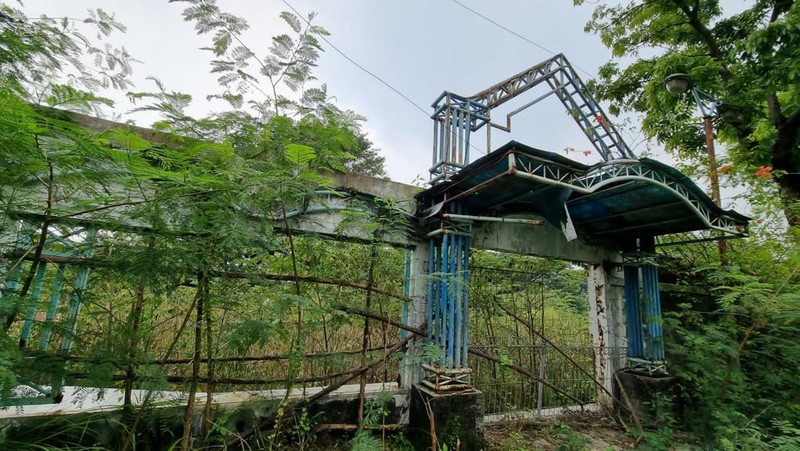 Kondisi Kampung Gajah yang kini terbengkalai. (Dok. Detik/Whisnu Pradana)