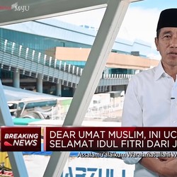 Dear Umat Muslim, Ini Ucapan Selamat Idul Fitri dari Jokowi