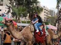 Potret Wajah Keceriaan Anak-anak Palestina Rayakan Idul Fitri