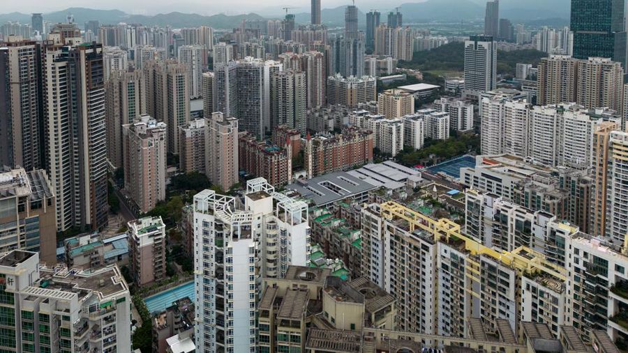Buildings in Shenzhen, China, on Thursday, March 30, 2023. Chinas equity markets are likely to receive a renewed boost this quarter thanks to a revival in domestic consumption and a stronger economic growth outlook. Source: Bloomberg