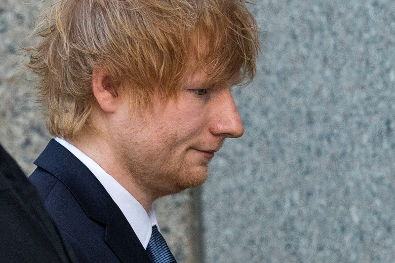 Singer Ed Sheeran arrives at Manhattan Federal Court for his copyright trial in New York City, U.S., April 25, 2023.  REUTERS/Eduardo Munoz