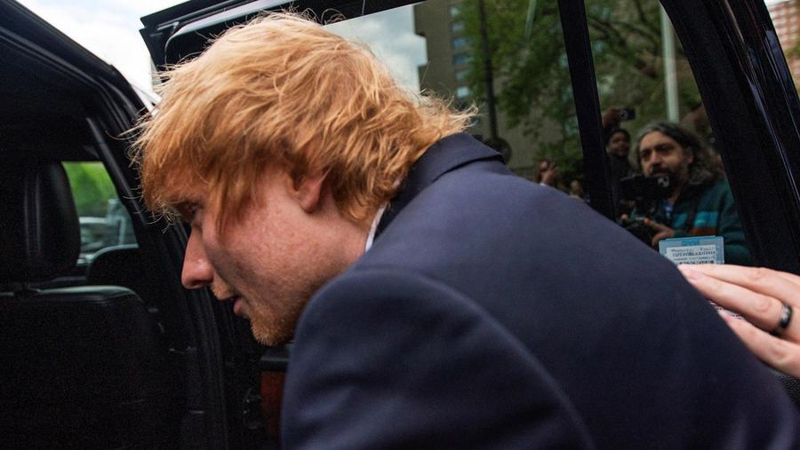 Singer Ed Sheeran arrives at Manhattan Federal Court for his copyright trial in New York City, U.S., April 25, 2023.  REUTERS/Eduardo Munoz