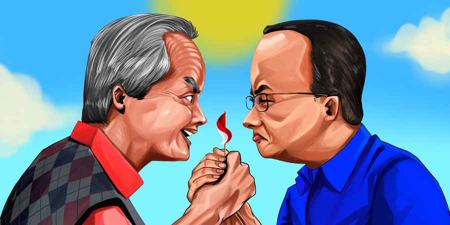 Ilustrasi, Ganjar vs Anies