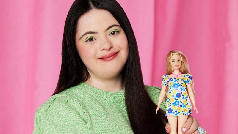 The new Barbie doll with Down's syndrome is seen along with the Barbie Fashionista group, in this undated handout image. Mattel/Handout via REUTERS THIS IMAGE HAS BEEN SUPPLIED BY A THIRD PARTY. MANDATORY CREDIT. NO RESALES. NO ARCHIVES