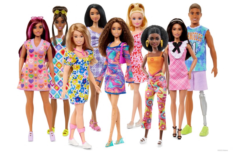 MATTEL-BARBIE/DOWNS SYNDROME The new Barbie doll with Down's syndrome is seen along with the Barbie Fashionista group, in this undated handout image. Mattel/Handout via REUTERS THIS IMAGE HAS BEEN SUPPLIED BY A THIRD PARTY. MANDATORY CREDIT. NO RESALES. NO ARCHIVES