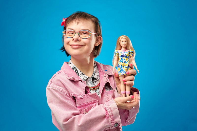 MATTEL-BARBIE/DOWNS SYNDROME The new Barbie doll with Down's syndrome is seen along with the Barbie Fashionista group, in this undated handout image. Mattel/Handout via REUTERS THIS IMAGE HAS BEEN SUPPLIED BY A THIRD PARTY. MANDATORY CREDIT. NO RESALES. NO ARCHIVES
