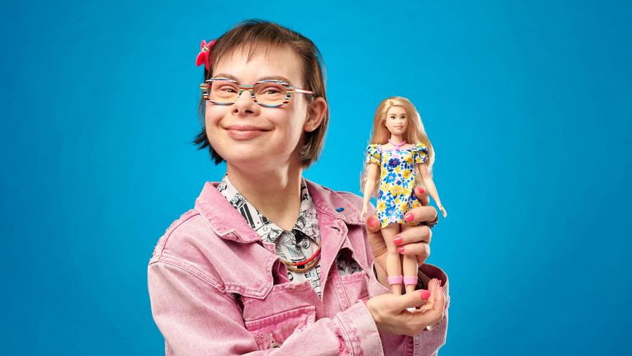 French City Counsellor & Author Eleonore Laloux holds the new Barbie doll with Down's syndrome, in Paris, France April 19, 2023. Mattel/Matthieu Suprin/Handout via REUTERS THIS IMAGE HAS BEEN SUPPLIED BY A THIRD PARTY. NO RESALES. NO ARCHIVES. MANDATORY CREDIT     TPX IMAGES OF THE DAY