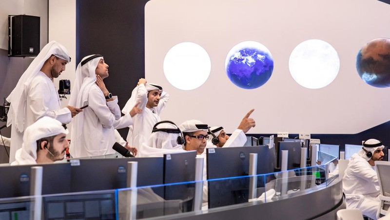 DUBAI, UNITED ARAB EMIRATES - APRIL 25: A copy of the Emirati-made Rashid Rover in the command center of the Mohammed Bin Rashid Space Centre on April 25, 2023 in Dubai, United Arab Emirates. The Rashid Rover would have been the first Arab-made spacecraft to land on the surface of the Moon, but the landing of the spacecraft carrying the Rover was unsuccessful. (Photo by Andrea DiCenzo/Getty Images)