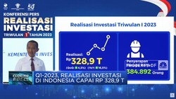Q1-2023, Realisasi Investasi di Indonesia Capai Rp 328,9 T