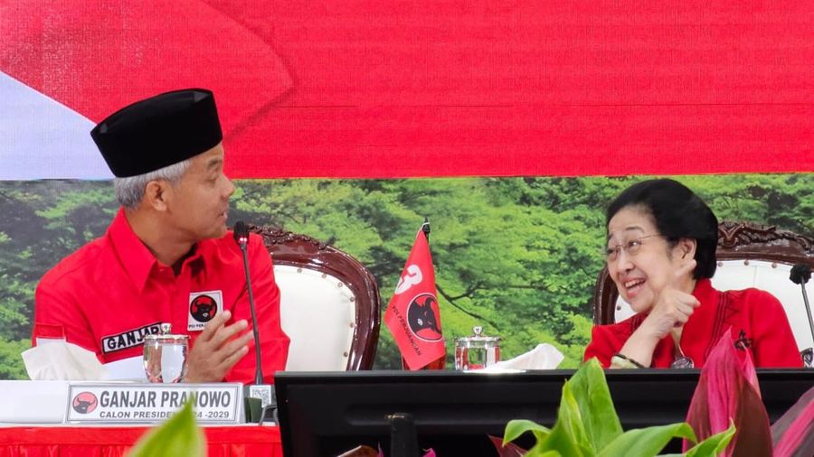Ganjar Pranowo dan Megawati Soekarnoputri di Jakarta, Minggu (30/4/2023). Dok PDIP