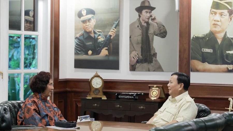 Susi Pudjiastuti dan Prabowo Subianto