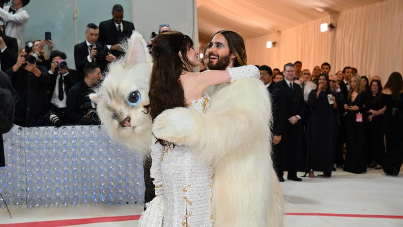 Aktor AS Jared Leto tiba untuk Met Gala 2023 di Metropolitan Museum of Art pada 1 Mei 2023, di New York. - Gala mengumpulkan uang untuk Institut Kostum Museum Seni Metropolitan. Tema Gala 2023 adalah 