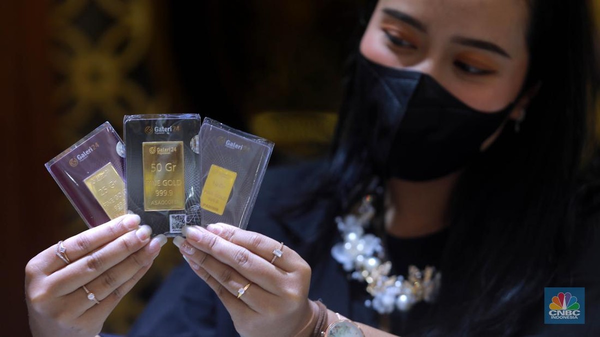 Harga Emas Galeri 24, UBS, Antam dan Antam Retro Hari ini Ambruk Semua