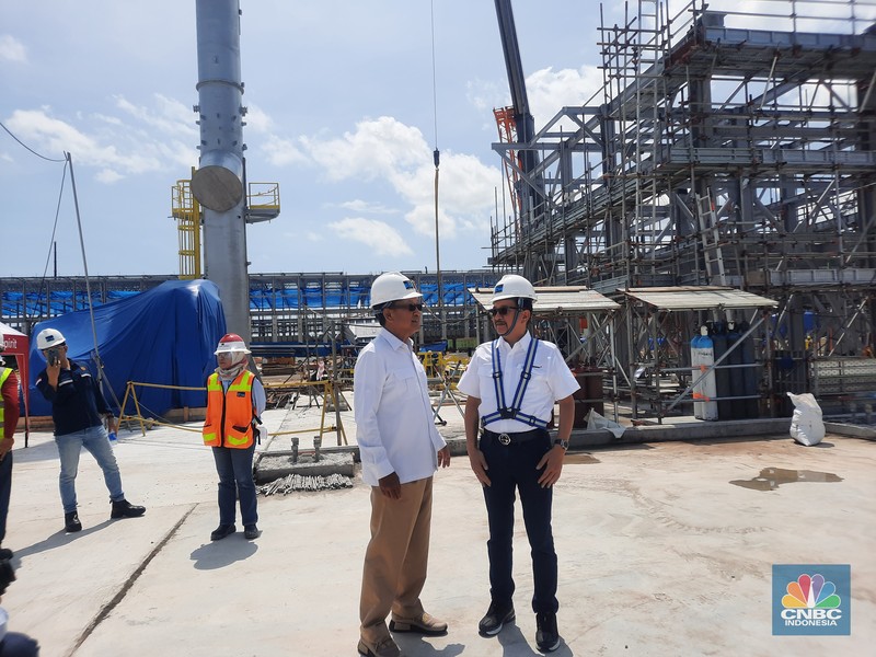 PT Freeport Indonesia (PTFI) saat ini tengah membangun pabrik pengolahan tembaga di Kawasan Industri Java Integrated Industrial & Port Estate (JIIPE), Kecamatan Manyar, Kabupaten Gresik, Jawa Timur. PT Freeport Indonesia (PTFI) saat ini tengah membangun pabrik pengolahan tembaga di Kawasan Industri Java Integrated Industrial & Port Estate (JIIPE), Kecamatan Manyar, Kabupaten Gresik, Jawa Timur. (CNBC Indonesia/Firda Dwi Muliawati