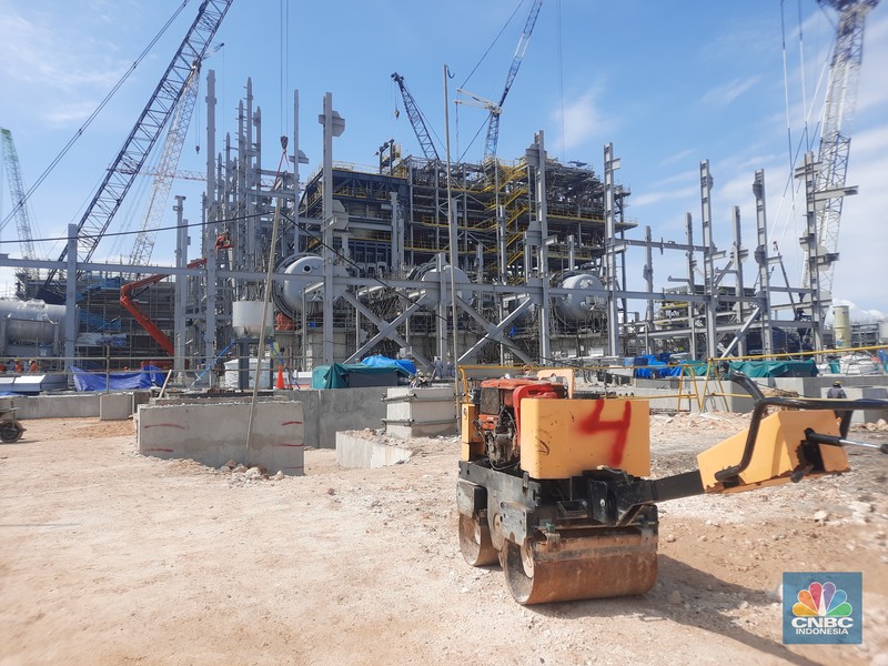 PT Freeport Indonesia (PTFI) saat ini tengah membangun pabrik pengolahan tembaga di Kawasan Industri Java Integrated Industrial & Port Estate (JIIPE), Kecamatan Manyar, Kabupaten Gresik, Jawa Timur. PT Freeport Indonesia (PTFI) saat ini tengah membangun pabrik pengolahan tembaga di Kawasan Industri Java Integrated Industrial & Port Estate (JIIPE), Kecamatan Manyar, Kabupaten Gresik, Jawa Timur. (CNBC Indonesia/Firda Dwi Muliawati