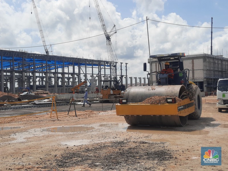 PT Freeport Indonesia (PTFI) saat ini tengah membangun pabrik pengolahan tembaga di Kawasan Industri Java Integrated Industrial & Port Estate (JIIPE), Kecamatan Manyar, Kabupaten Gresik, Jawa Timur. PT Freeport Indonesia (PTFI) saat ini tengah membangun pabrik pengolahan tembaga di Kawasan Industri Java Integrated Industrial & Port Estate (JIIPE), Kecamatan Manyar, Kabupaten Gresik, Jawa Timur. (CNBC Indonesia/Firda Dwi Muliawati