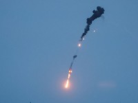 Penampakan Drone Ukraina Hilang Kontrol dan Diledakkan