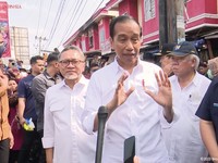 Jokowi Bareng 2 Menteri Lampung ke Pasar & Cek Jalan 
