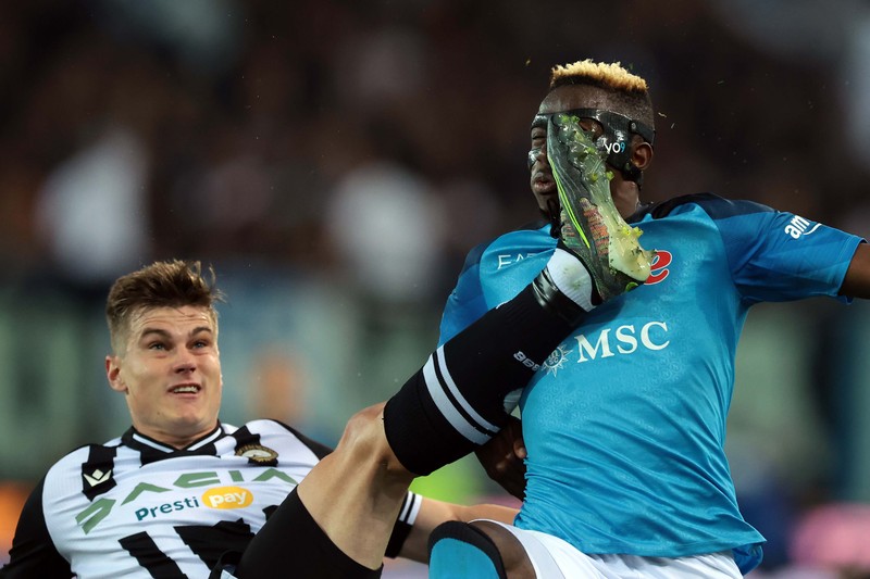 Napoli keluar sebagai juara Liga Italia 2022/2023. Napoli mengunci scudetto usai bermain imbang 1-1 melawan Udinese. (Getty Images/MB Media)