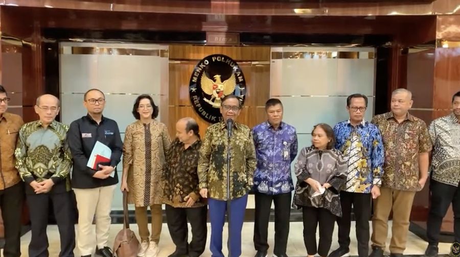Press Update Menko Polhukam dengan Tim Satgas TPPU. (Tangkapan layar youtube Kemenko Polhukam RI)