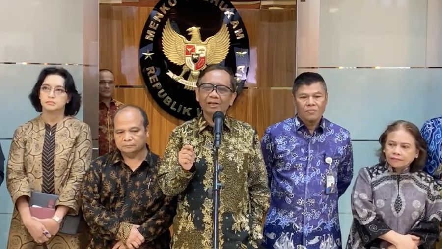 Press Update Menko Polhukam dengan Tim Satgas TPPU. (Tangkapan layar youtube Kemenko Polhukam RI)