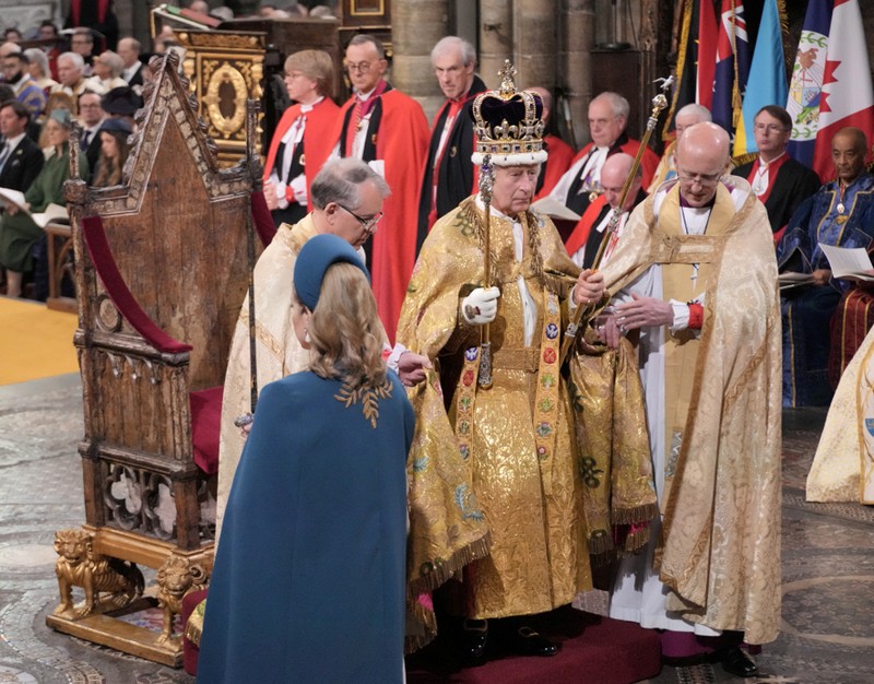 Prosesi penobatan Raja Charles III di Westmisnter Abbey, London, Inggris, Sabtu (6/5/2023). (Getty Images)