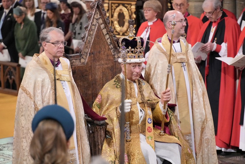Prosesi penobatan Raja Charles III di Westmisnter Abbey, London, Inggris, Sabtu (6/5/2023). (Getty Images)