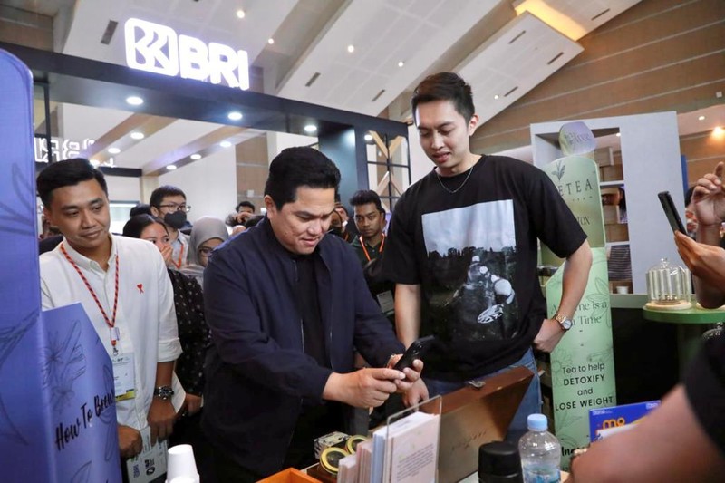 Menteri BUMN Erick Thohir di  Indonesia Coffee Festival (ICF) di JIEXPO. (Dok. BRI)