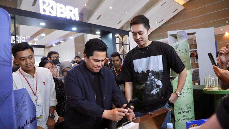 Menteri BUMN Erick Thohir di  Indonesia Coffee Festival (ICF) di JIEXPO. (Dok. BRI)