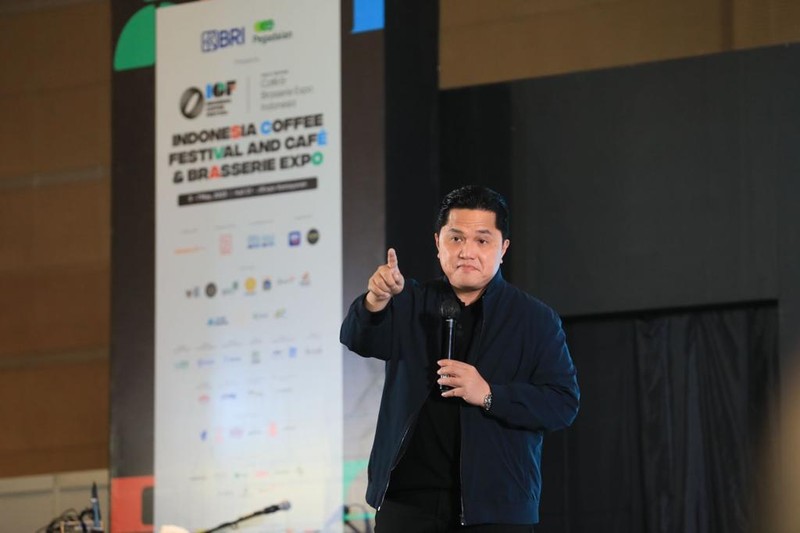 Menteri BUMN Erick Thohir di  Indonesia Coffee Festival (ICF) di JIEXPO. (Dok. BRI)