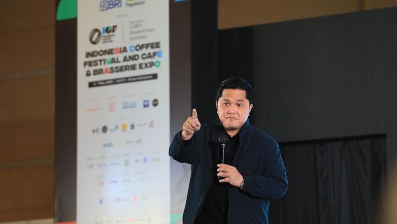 Menteri BUMN Erick Thohir di  Indonesia Coffee Festival (ICF) di JIEXPO. (Dok. BRI)