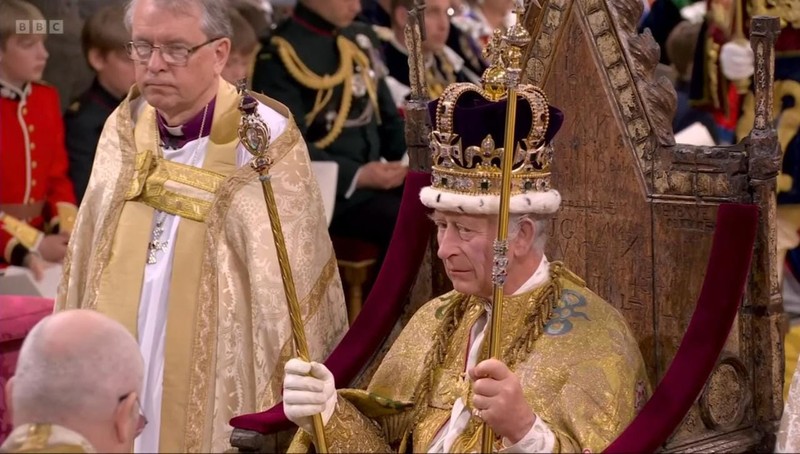 Prosesi penobatan Raja CHarles III Wsstminter Abbey, London, Inggris, Sabtu (6/5/2023). (GARY CALTON/POOL/AFP via Getty Images) Prosesi penobatan Raja CHarles III Wsstminter Abbey, London, Inggris, Sabtu (6/5/2023). (GARY CALTON/POOL/AFP via Getty Images)