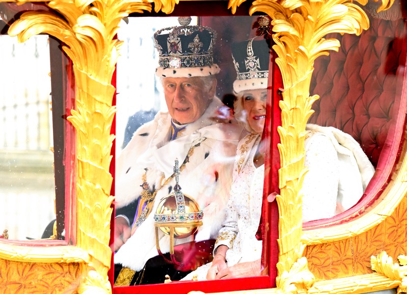 Prosesi penobatan Raja CHarles III Wsstminter Abbey, London, Inggris, Sabtu (6/5/2023). (GARY CALTON/POOL/AFP via Getty Images) Prosesi penobatan Raja CHarles III Wsstminter Abbey, London, Inggris, Sabtu (6/5/2023). (GARY CALTON/POOL/AFP via Getty Images)