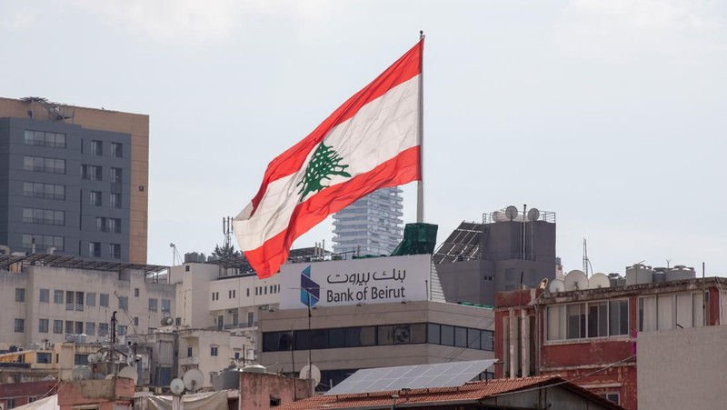Suasana kota Beirut, Lebanon, Senin, (1/5/2023). (Francesca Volpi/Bloomberg via Getty Images)