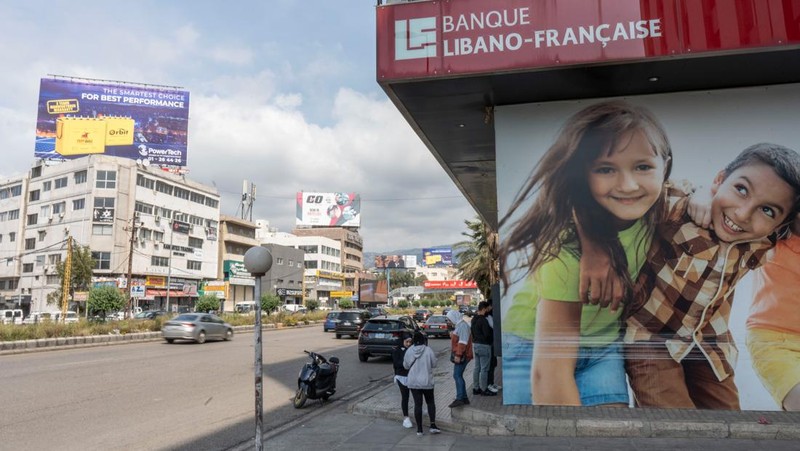 Suasana kota Beirut, Lebanon, Senin, (1/5/2023). (Francesca Volpi/Bloomberg via Getty Images)