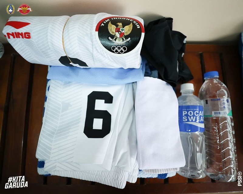 Ruang ganti pemain TIm Nasional (Timnas) Indonesia U-22 saat SEA Games 2023 Kamboja. (Dok. PSSI)