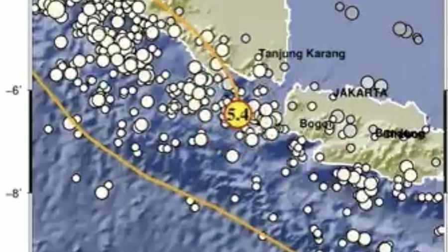 Gempa 5,4 Magnitudo guncang wilayah Banten. (Dok. BMKG)