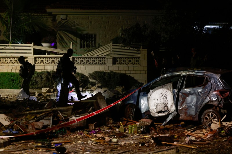 Selusin roket diluncurkan dari Jalur Gaza ke Israel sebagai tanggapan atas serangan Israel, di Kota Gaza, Gaza pada 10 Mei 2023. (Ashraf Amra/Anadolu Agency via Getty Images)
